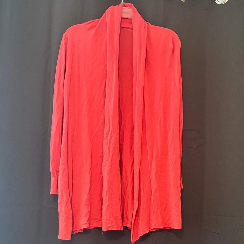 Pink Open Front Cardigan